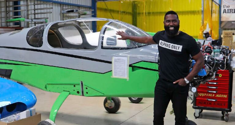 youtube influencer max maxwell at he sling aircraft breakfast fly-in sa flyer