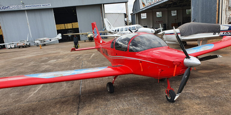 sling aircraft sling 4 on a rescue expedition from nairobi to lusaka non stop|||